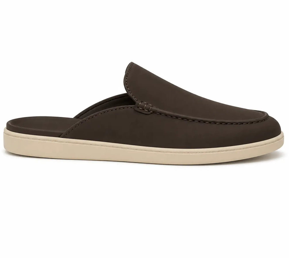 Melide Nubuck Cupsole Mule for Men - Backless Slip-On Summer Shoes