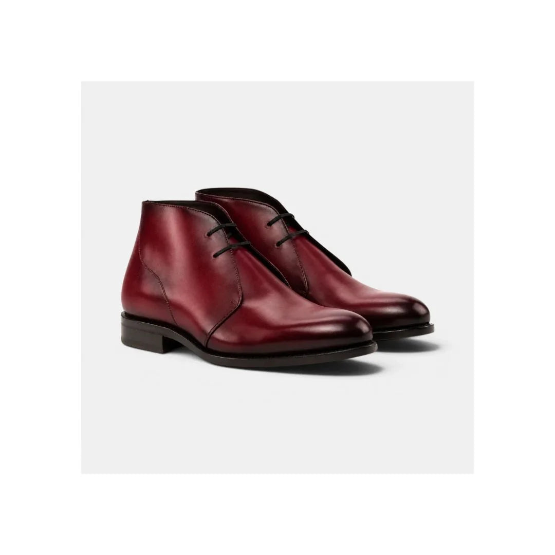 Mangrol Polished Deep-Tone Chukka Boot for Men - Leather Chukka Boots