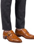 Mezzegra Wingtip Single Monk Single Monk for Men - Brogued Single Monk Strap Shoes