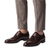 Moltrasio Suede-Strap Single Monk Single Monk for Men - Two-Material Monk Strap Shoes