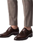 Moltrasio Suede-Strap Single Monk Single Monk for Men - Two-Material Monk Strap Shoes