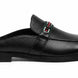 Mirepoix Web-Stripe Grained Mule for Men - Backless Block-Heel Shoes