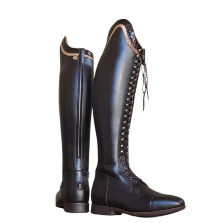 Motilla Metallic-Top Field Field Riding Boot for Men - Lace-Front Riding Boots
