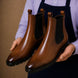 Montrose Patina Chelsea Boot for Men - Lug-Sole Leather Ankle Boots