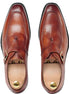 Matera Raised-Seam Split-Toe Single Monk Strap for Men - Burnished Leather Formal Shoes