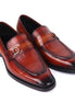Montemarciano Patina Strap Horsebit Loafer for Men - Hand-Dyed Bit Loafers