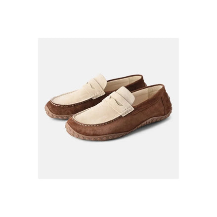 Mignanego Two-Tone Suede Driving Loafer for Men - Penny Driving Loafers