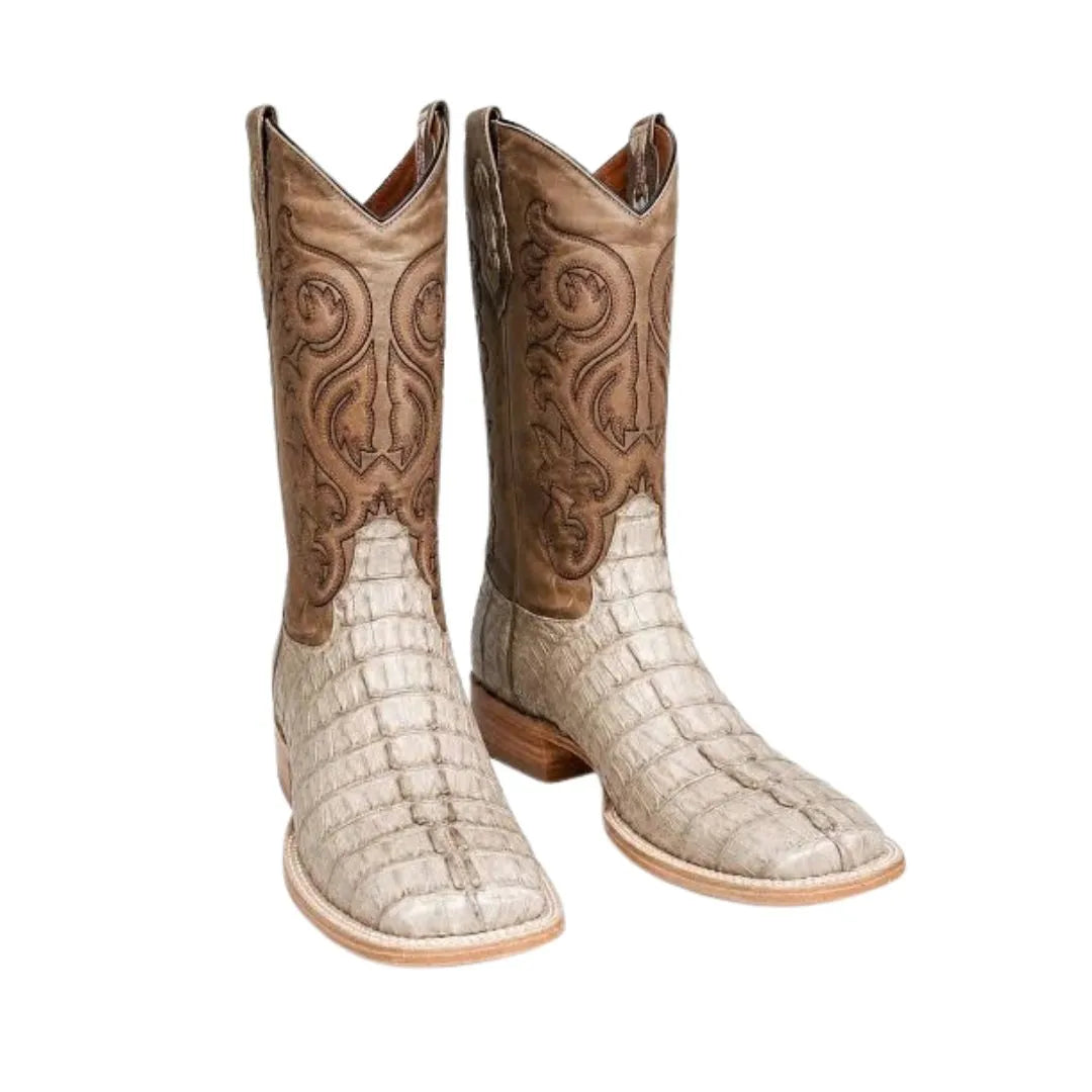 Monclova Caiman Two-Tone Cowboy Boot for Men - Square-Toe Cowboy Boots