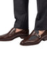 Musso Textured-Panel Monk Single Monk for Men - Two-Texture Monk Strap Shoes