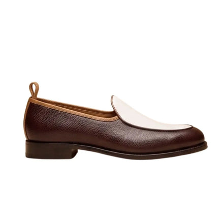 Mariano Two-Tone Venetian Venetian Loafer for Men - Contrast Leather Slip-On Loafers