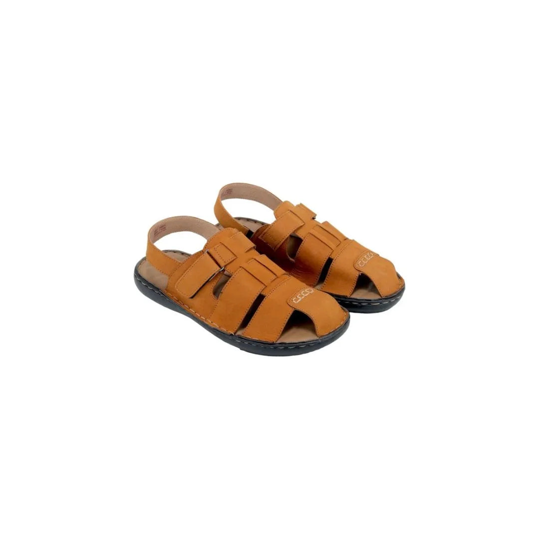 Megisti Nubuck Multi-Strap Sandal for Men - Back-Strap Nubuck Sandals