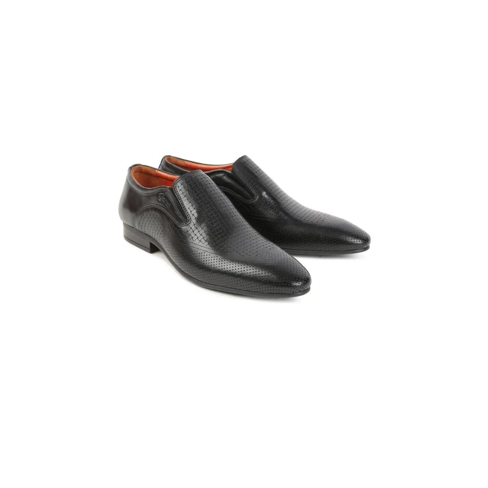 Mesero Perforated Gusset Loafer for Men - Formal Leather Slip-On Shoes