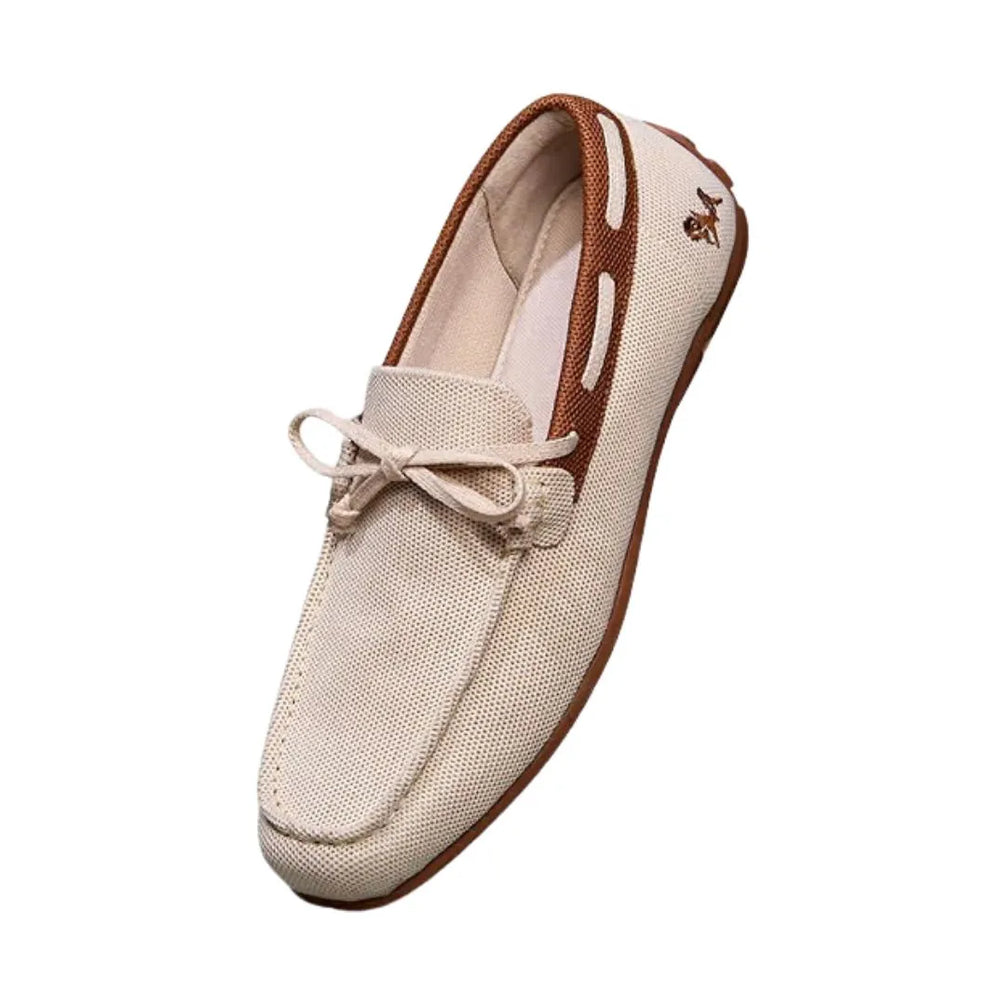 Muxika Woven-Textile Tie Boat Shoe for Men - Summer Boat Moccasins