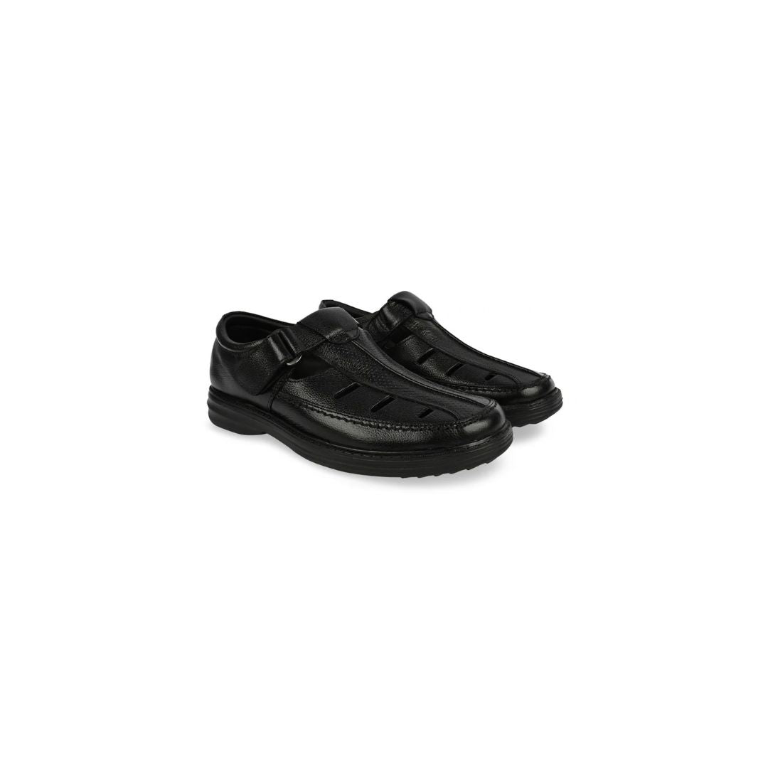 Marsalforn Everyday Velcro Fisherman Sandal for Men - Closed-Toe Leather Sandals
