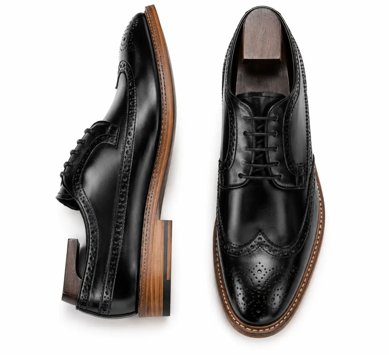 Morano Wingtip Brogue Derby for Men - Goodyear Welted Full-Grain Leather Shoes