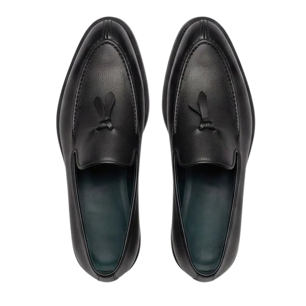 Merone Pebble Lug-Sole Tassel Tassel Loafer for Men - Chunky Tassel Loafers