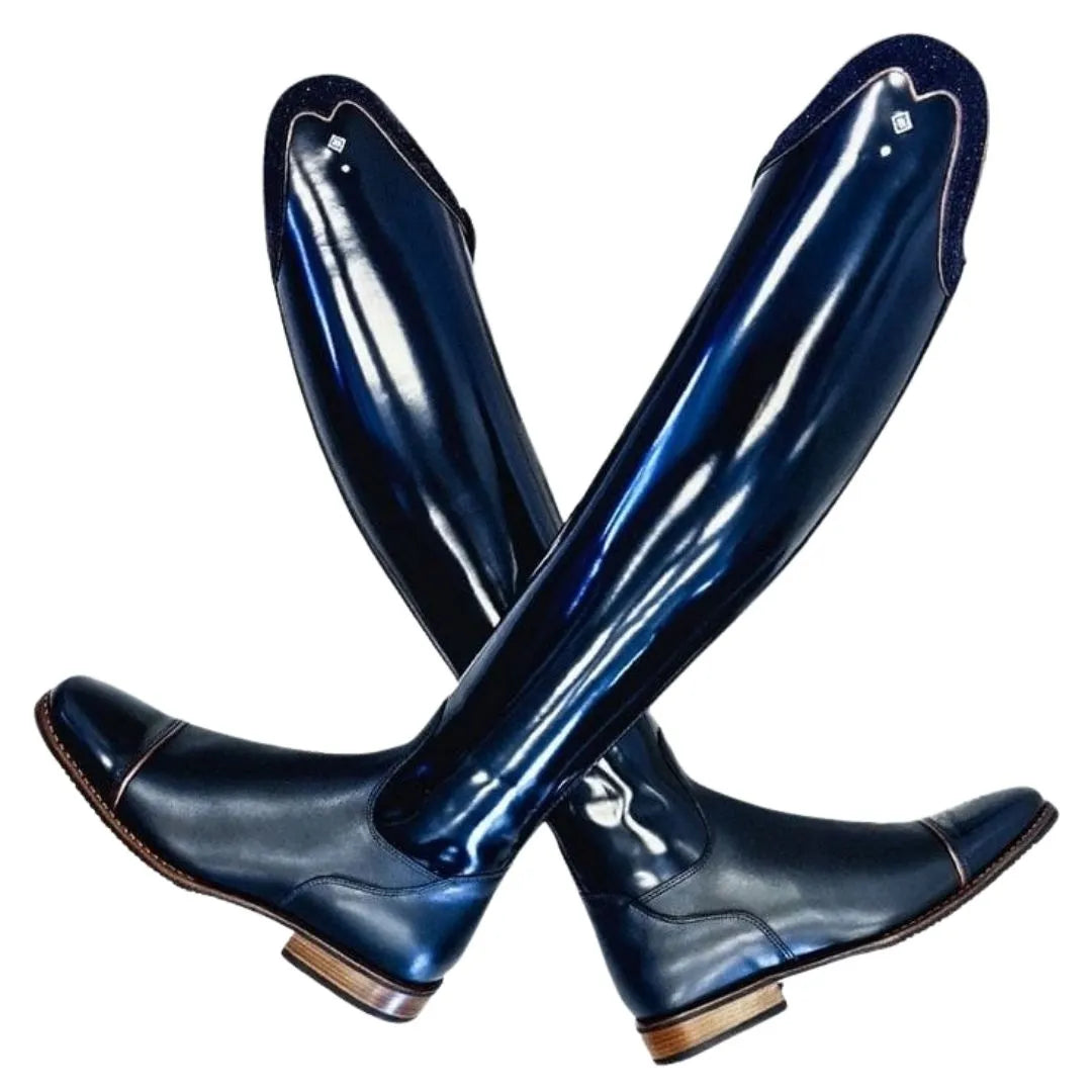 Minglanilla Crossed Patent Dress Riding Boot for Men - Patent Dressage Boots
