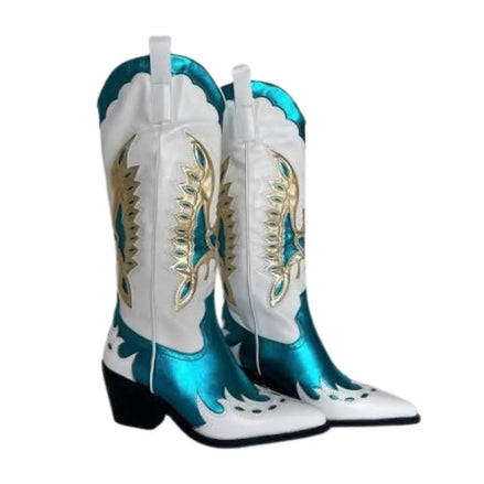 Mazatlan Metallic Inlay Cowboy Boot for Men - Statement Western Boots