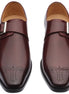 Menaggio Fleur-Medallion Single Monk Strap for Men - Plain-Toe Leather Dress Shoes