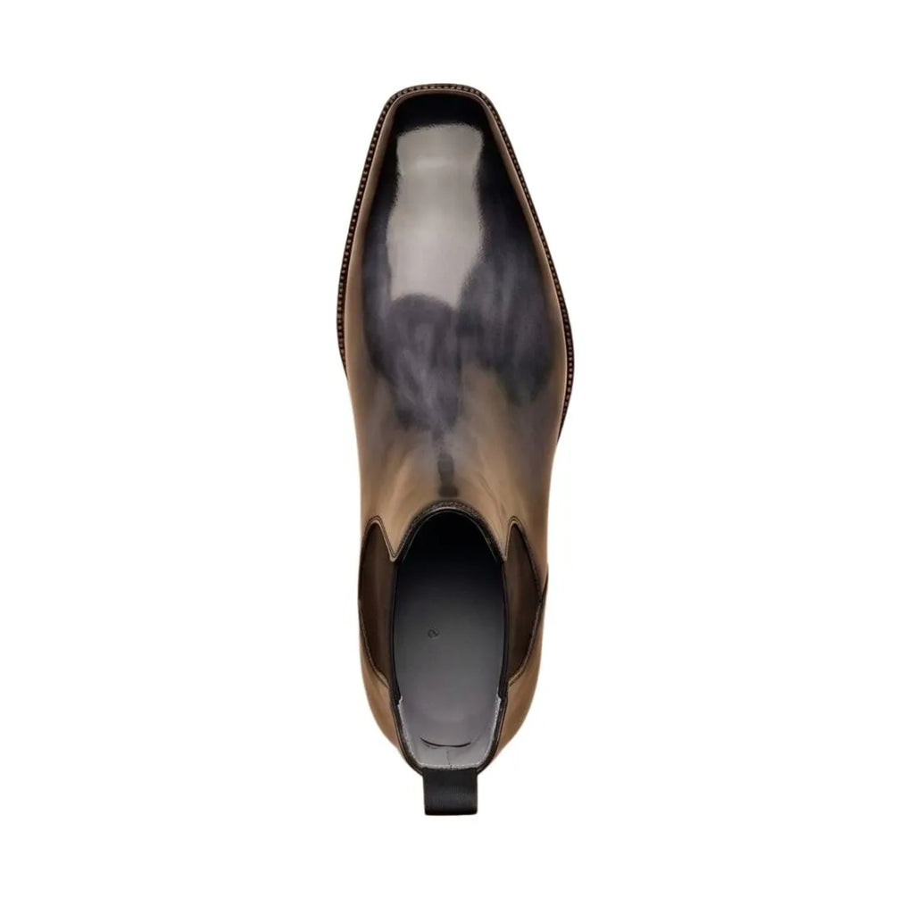 Marnate Patina Chelsea Chelsea Boot for Men - Hand-Painted Chelsea Boots