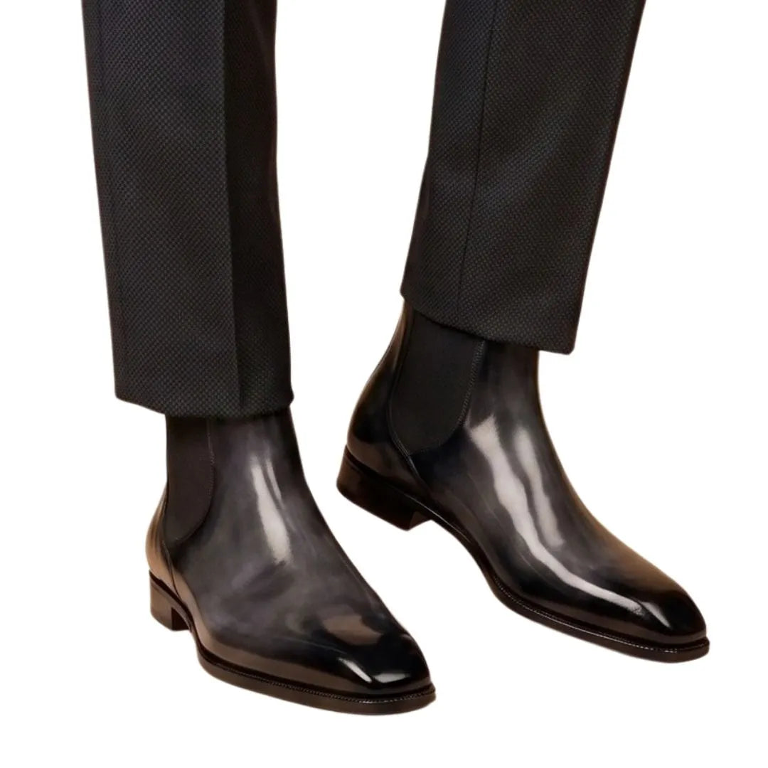 Marnate Patina Chelsea Chelsea Boot for Men - Hand-Painted Chelsea Boots