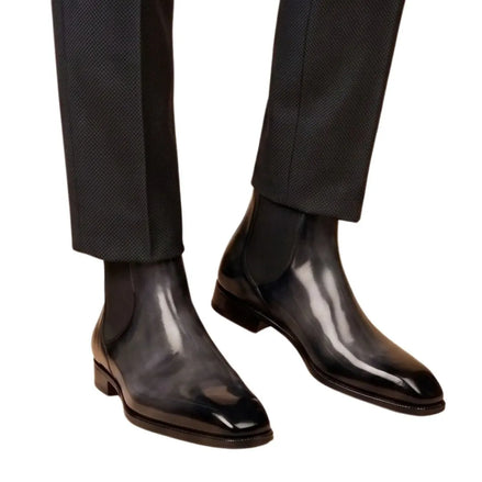 Marnate Patina Chelsea Chelsea Boot for Men - Hand-Painted Chelsea Boots