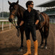 Toledo Men's Lace-Up Polo Riding Boots – Tall Black Leather Field Boots for Polo