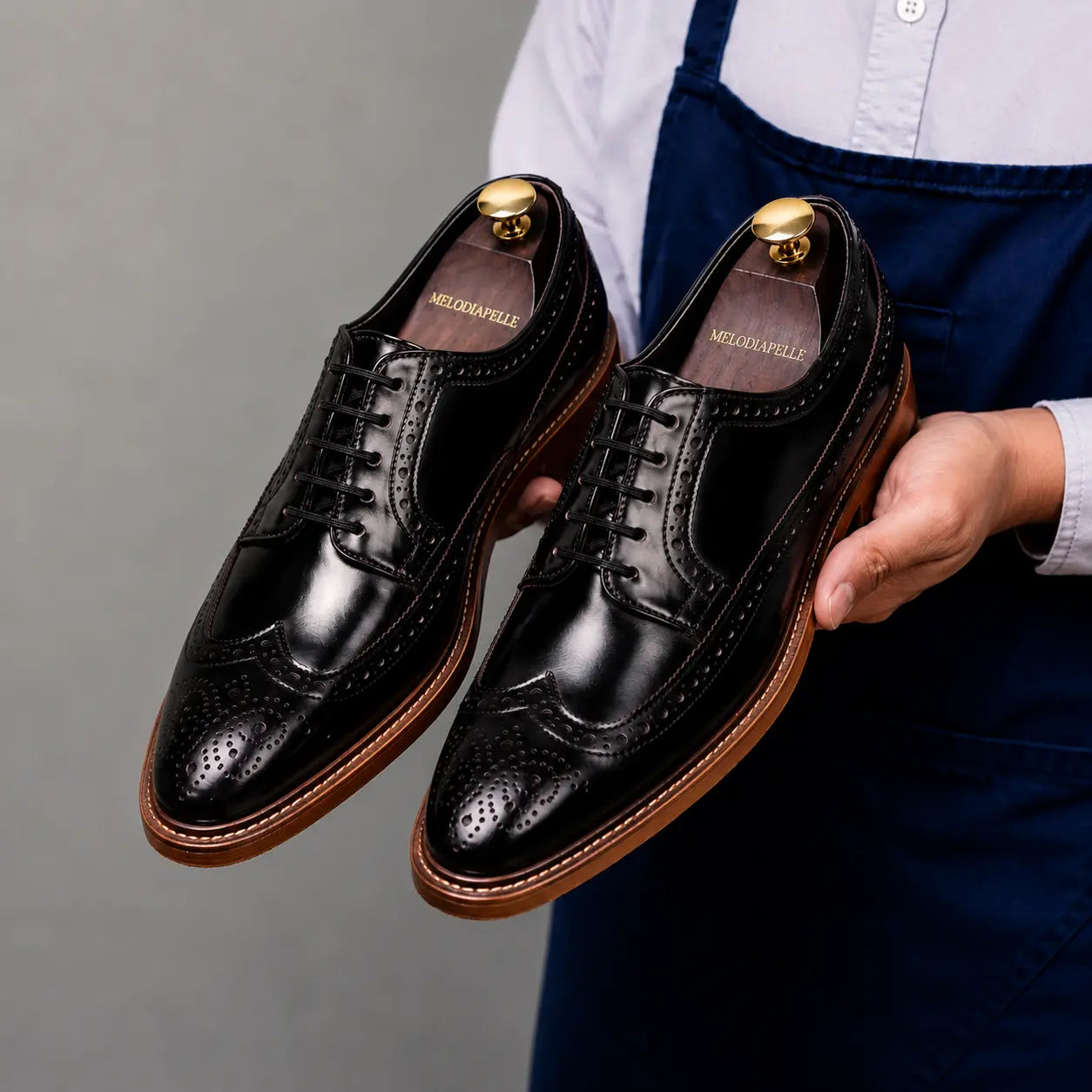 Morano Wingtip Brogue Derby for Men - Goodyear Welted Full-Grain Leather Shoes