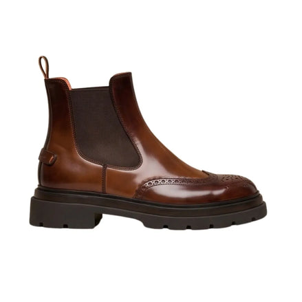 Monvalle Brogued Lug Chelsea Chelsea Boot for Men - Brogued Chelsea Boots