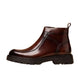 Masciago Strap Zip Lug Zip Boot for Men - Buckled Zip Boots