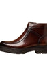 Masciago Strap Zip Lug Zip Boot for Men - Buckled Zip Boots