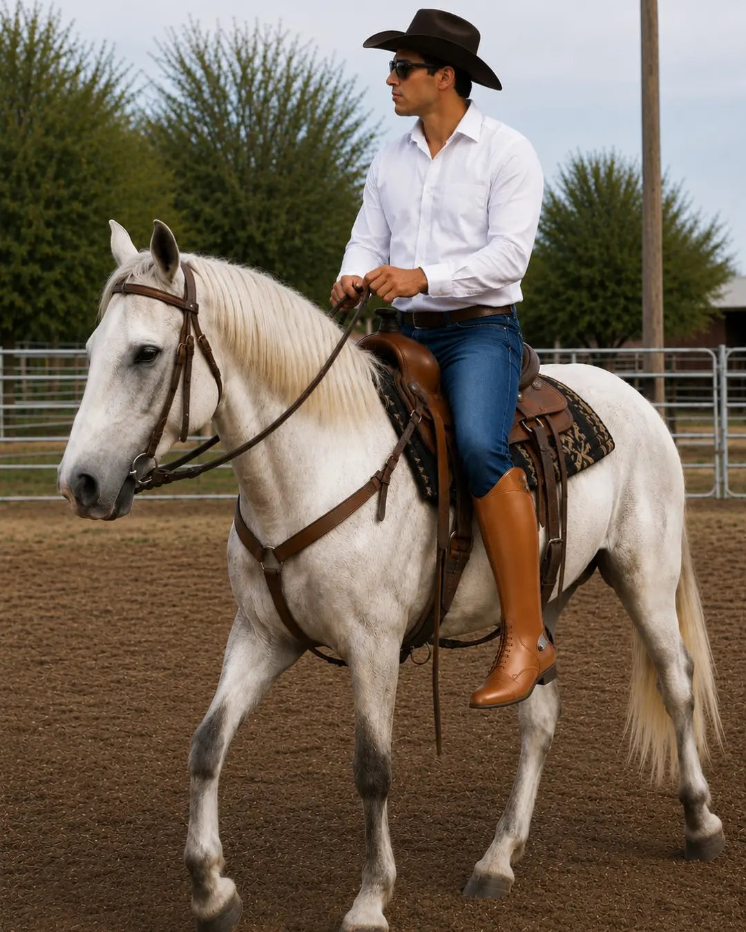 Verona Men's Patent-Top Polo & Horse Riding Boots – Black Leather Competition Boots