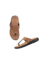 Megalochori Velcro Thong Flip-Flop for Men - Adjustable Leather Flip-Flops