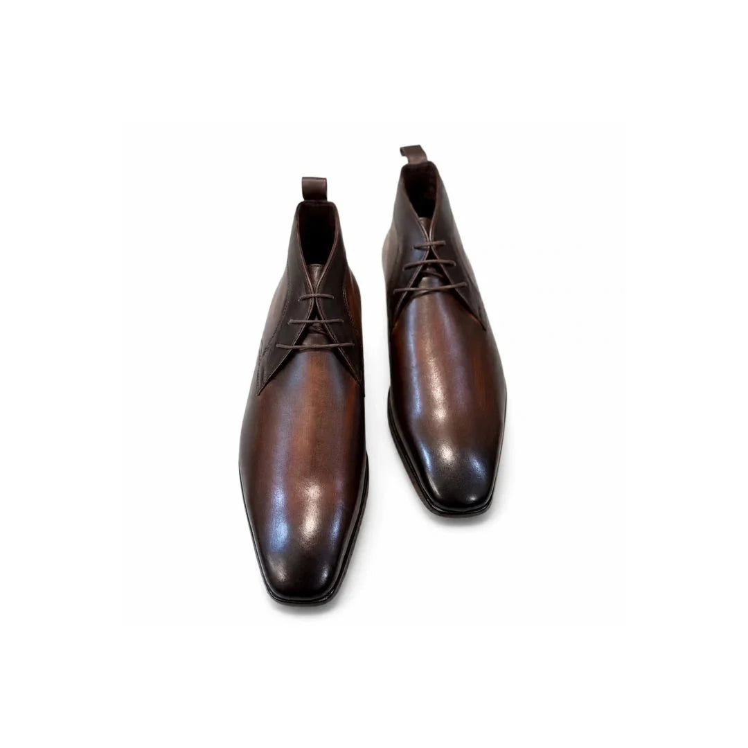 Mandrem Burnished Pull-Tab Chukka Boot for Men - Hand-Burnished Chukka Boots