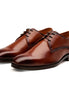 Mogliano Gradient Plain-Toe Derby for Men - Burnished Leather Formal Shoes