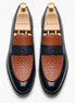 Maison Hand-Woven Two-Tone Penny Loafer for Men - Goodyear Welted Leather Shoes