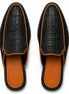 Maribor Piped Croc-Panel Mule for Men - Backless Suede Slip-On Shoes