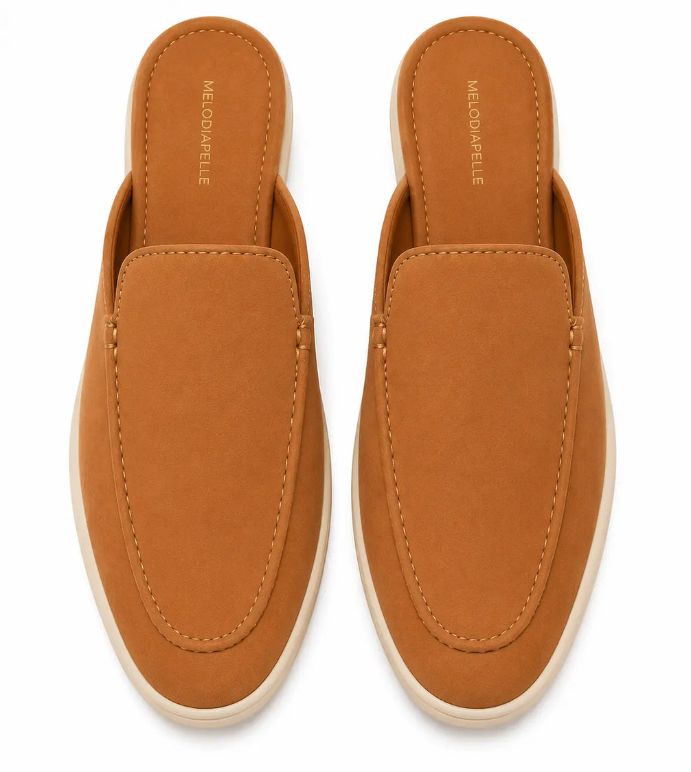 Melide Nubuck Cupsole Mule for Men - Backless Slip-On Summer Shoes