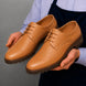 Manchester Pebble-Grain Derby for Men - Lug-Sole Leather Formal Shoes