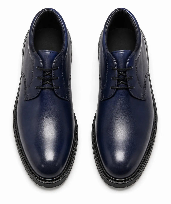 Marseille Patina Plain-Toe Derby for Men - Lug-Sole Leather Formal Shoes