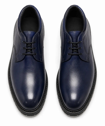 Marseille Patina Plain-Toe Derby for Men - Lug-Sole Leather Formal Shoes