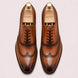 Mossverde Hand-Patina Wingtip Brogue Oxford for Men - Goodyear Welted Leather Shoes