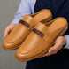 Mirepoix Web-Stripe Grained Mule for Men - Backless Block-Heel Shoes