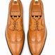 Malcomb Croc-Panel Wingtip Derby for Men - Goodyear Welted Leather Shoes