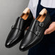 Mortimer Apron-Toe Double Monk Strap for Men - Burnished Leather Shoes