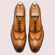 Mossverde Hand-Patina Wingtip Brogue Oxford for Men - Goodyear Welted Leather Shoes