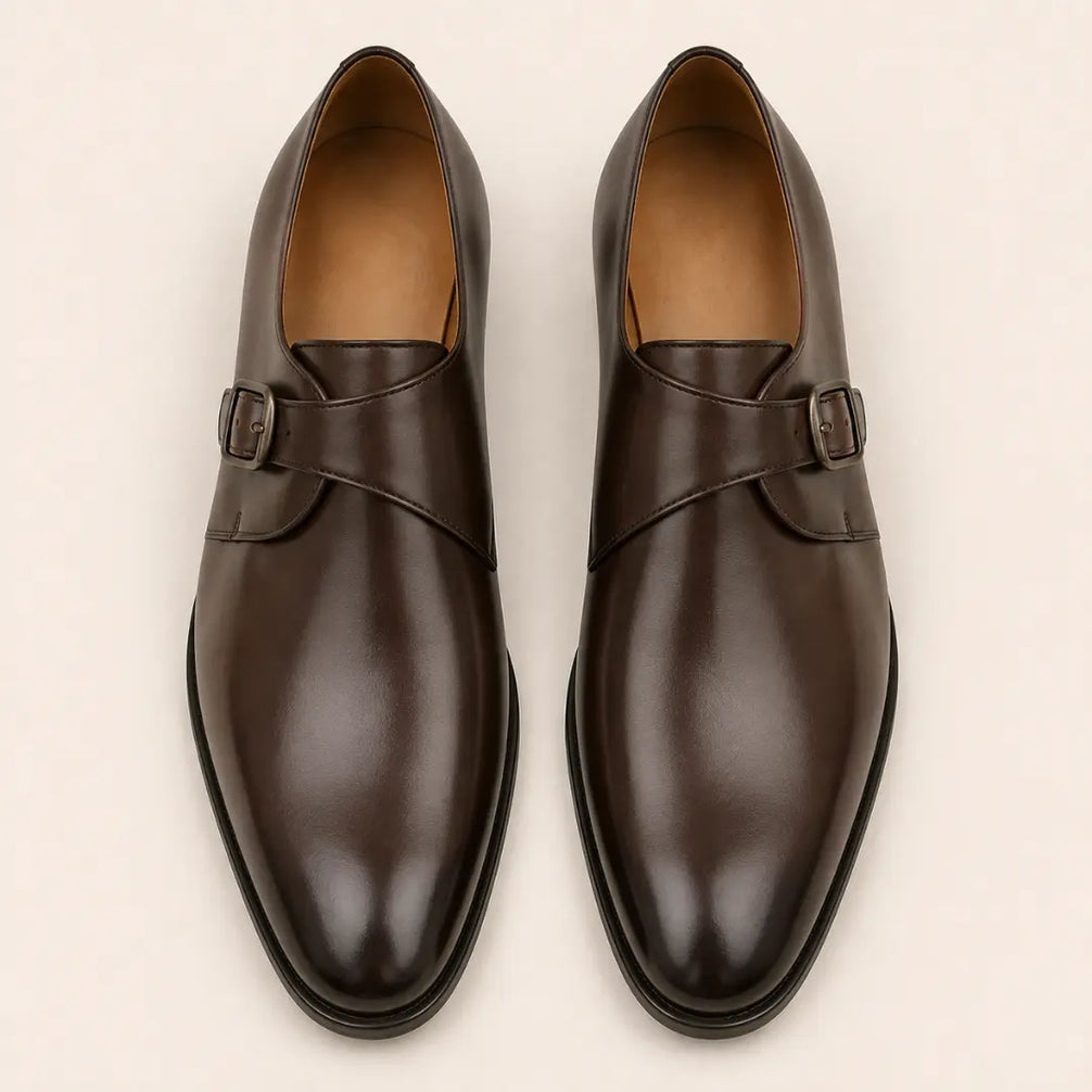 Madrid Single Monk Strap for Men - Goodyear Welted Full-Grain Leather Shoes