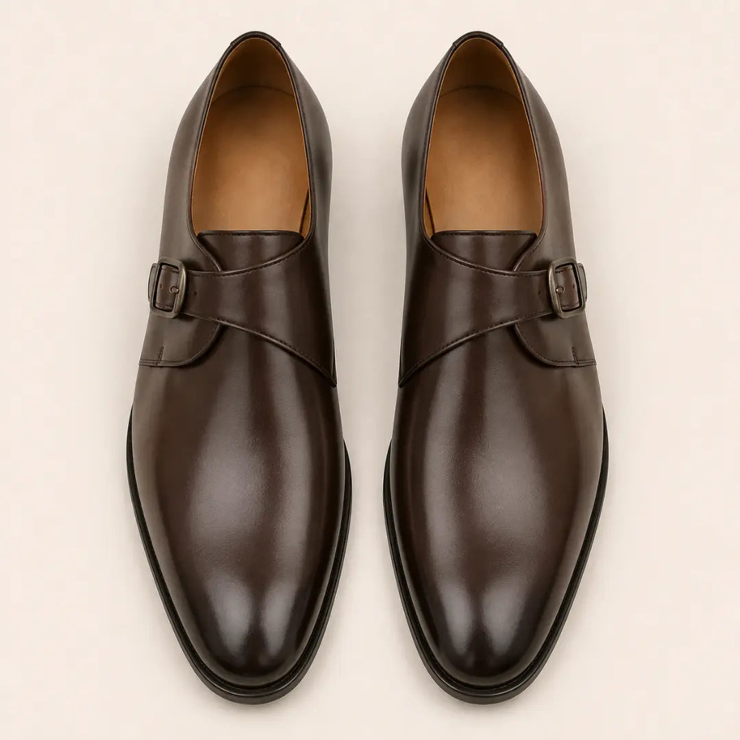 Madrid Single Monk Strap for Men - Goodyear Welted Full-Grain Leather Shoes