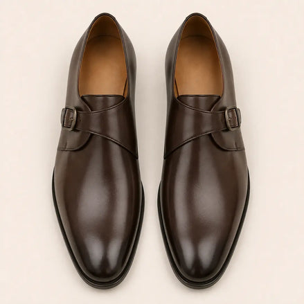 Madrid Single Monk Strap for Men - Goodyear Welted Full-Grain Leather Shoes