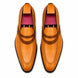 Mirasol Two-Tone Crossed-Strap Dress Loafer for Men - Hand-Patina Leather Shoes